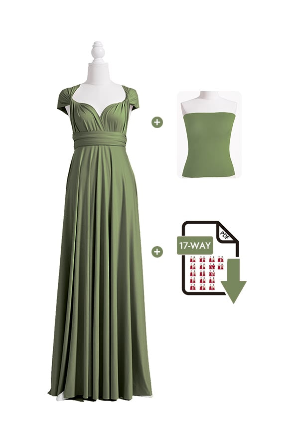 72Styles Olive Green  Multiway Infinity Dress Free Bandeau and Tutorials