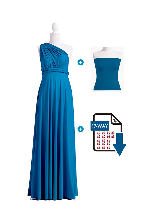 72Styles Peacock Blue Infinity Dress Free Bandeau and Tutorials