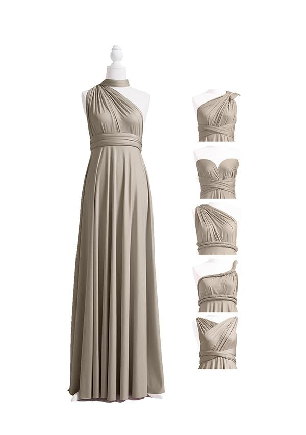 Taupe Multiway Convertible Infinity Dress