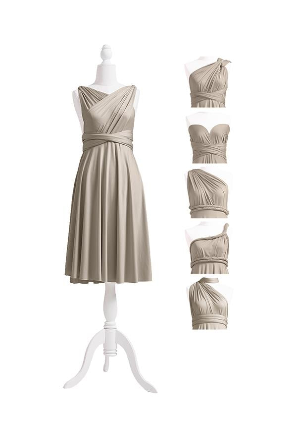 Taupe Multiway Convertible Infinity Dress