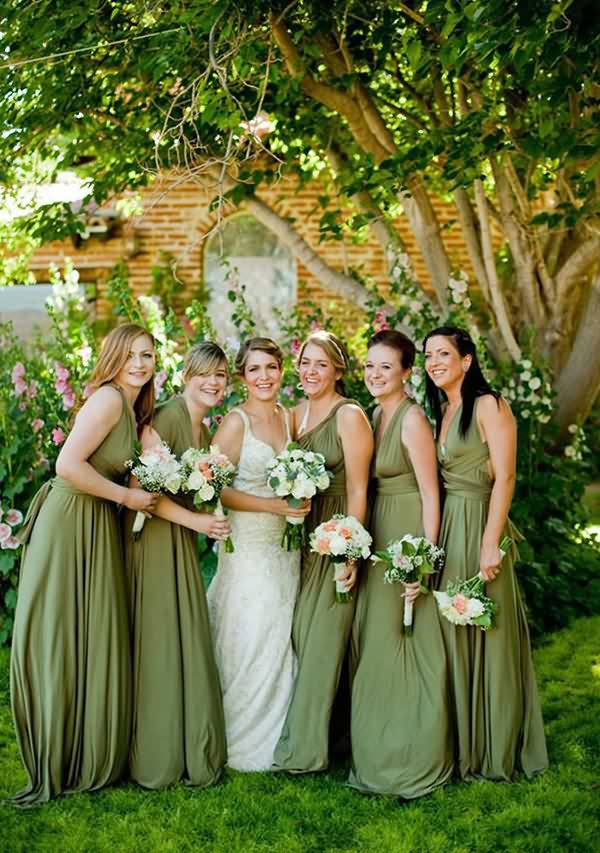 Olive Green Multiway Infinity Dress